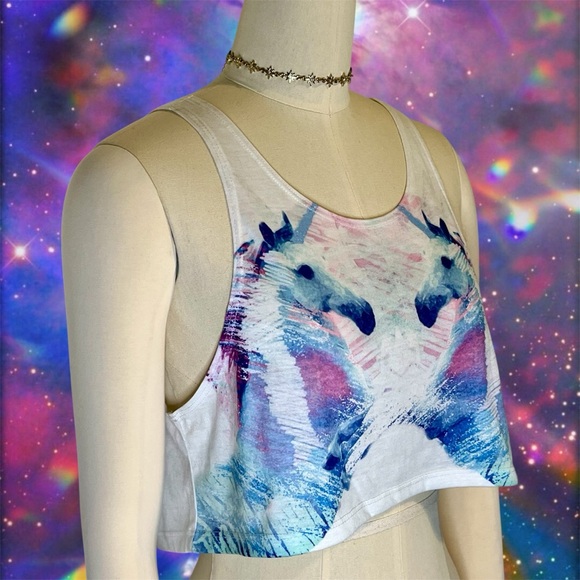 Bethany Mota Unicorn Crop Top - Picture 3 of 6